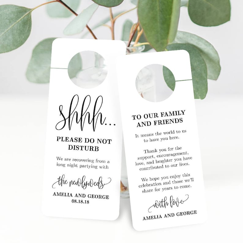 Printable Doorway Hanger Wedding ceremony Indication - Double Sided Shhh Do Not Disturb and Welcome Doorway Signal Editable Template - Beautiful Calligraphy #LCC photo relating to Printable Do Not Disturb Signs named Printable Doorway Hanger Wedding day Indicator - Double Sided Shhh Do Not Disturb and Welcome Doorway Indicator Editable Template - Attractive Calligraphy #LCC