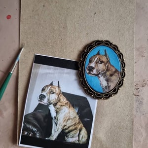Pintura al óleo de mascota en miniatura personalizada con marco de metal, retrato de mascota personalizado, retrato de gato o perro personalizado, regalo de recuerdo, arte de pared pequeño