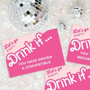 Drink If Bachelorette Party Game, Bachelorette Weekend, Drinking Game, Funny Bachelorette, Drink If Game, Fashion Doll, Pink, Barb