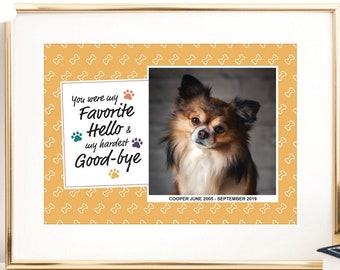 Dog Memorial Sign - Dog Memorial Gift - Personalized Pet Memorial - Dog Loss Gift - Memorial Gift - Printable - Editable - Instant Download
