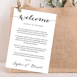 Wedding Timeline Template Printable Wedding Itinerary with Icons Order of Events Wedding Day Timeline Welcome Letter Minimal Elegance Rustic