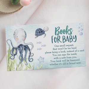 Demande de livre, Demande de livre pour baby shower, Impression à la maison, Au lieu d'une carte, Livres à imprimer pour bébé, DIY baby shower, Sous la mer, Océan