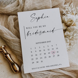 Modelo de calendário de proposta de madrinha personalizado, você será minha madrinha, madrinha de casamento, estética minimalista, cartão de madrinha, simples