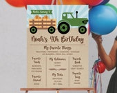 Editable Tractor Birthday Milestone Sign Template, Milestone Board, Birthday Decor, Pumpkin Picking, Editable Download, Fall Birthday Party Il_170x135