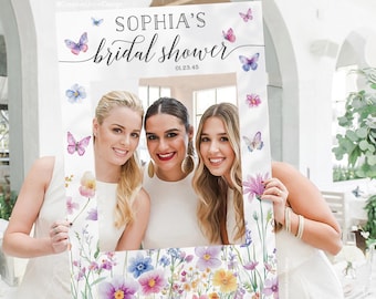 PRINTED & FREE SHIPPING Bridal Shower Photo Prop | Custom Sign | Decor | Butterfly Garden | Personalized | Bachelorette | Love In Bloom