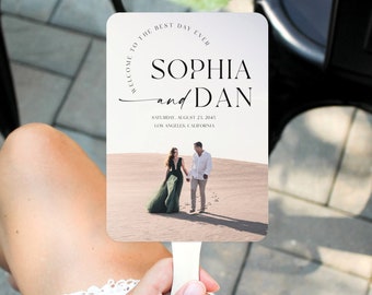 Minimal Wedding Program Fan Printable Program Fan Template Wedding Fan Ceremony Programs Personalized Wedding Program Simply Minimal Photo