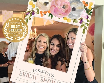 Bridal Shower Photo Prop - Wedding Photo Prop - Sweet Blooms - DIGITAL FILE - Baby Shower Photo Prop Frame - Printed Option Available