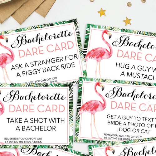 Bachelorette Party Game Dare Card Game Printable | Etsy