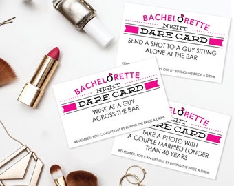 Bachelorette Dare Cards - Bachelorette Party Game - Editable - Printable Game - Bachelorette Party Games - Dare Game - Instant Download