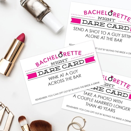 Bachelorette Dare Cards Bachelorette Party Game Editable - Etsy