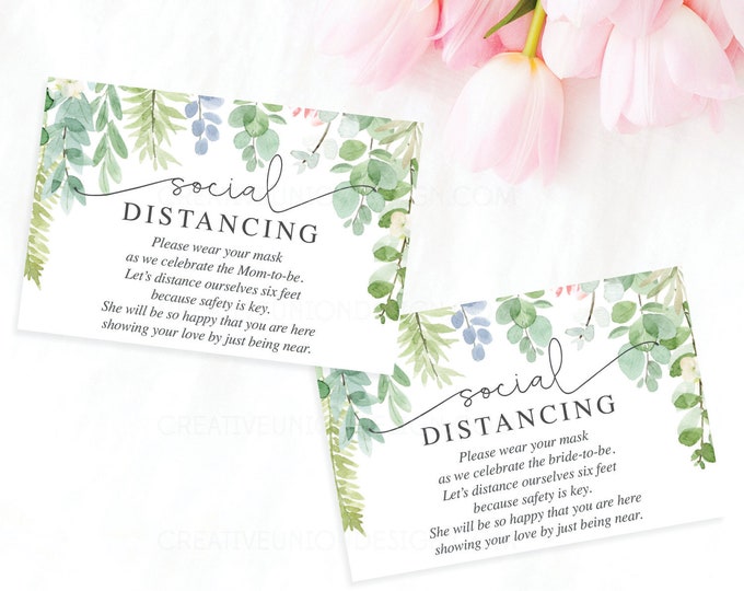 Social Distancing Card This item is unavailable - Etsy
