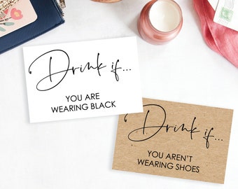 Bachelorette Party Game - Drink If Game - Printable Bachelorette Game - Drinking Games - Bachelorette Party Ideas - Weekend - Minimal Script