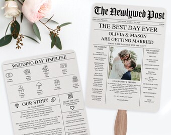 free newspaper template for wedding program