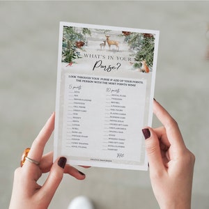 Baby Shower Game What #39 s in Your Purse Baby Shower Games Printable