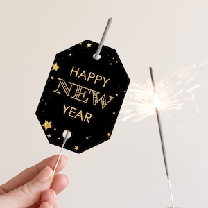 New Years Eve Sparkler Tags -  New Year's Eve Decorations - Printable - Sparklers - New Years Eve Party - New Year's Eve Party Decorations