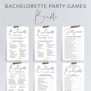 Bachelorette Party Spiele Paket - 6 Bachelorette Spiele Paket - Druckbare Spiele - Bachelorette Wochenende - Trinkspiele - Schnitzeljagd