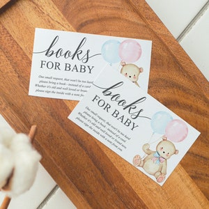 Books for Baby Shower Template, Book Request, Gender Reveal Book Request, Insert, Instead of a Card, Printable Template, Teddy Bear, Bearly