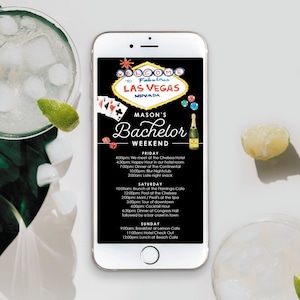 Vegas Bachelor Party Itinerary Template, Digital Schedule, Instant Download, Agenda, Las Vegas Bachelor Weekend Itinerary, Guys Night