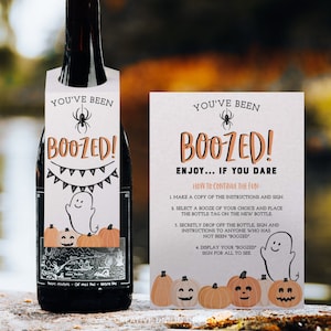 You&#39;ve Been Boozed, We&#39;ve Been Boozed, I&#39;ve Been Booed Coworker Game, For Office, Booed Sign, Halloween, Boo, Printable Instant Download
