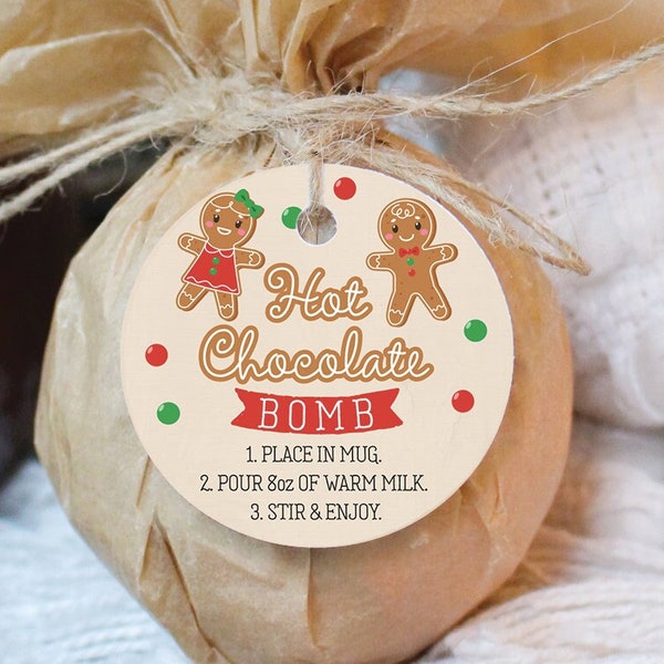 Hot Chocolate Bomb Tags Printable, Hot Cocoa Favor Tags, Baby Shower Favors, Christmas Baby Shower, Hot Chocolate Favors, Bomb Instructions