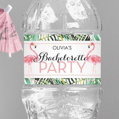 Bachelorette Party Water Bottle Labels Editable Water Bottle - Etsy