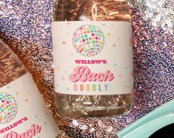 Boogie Down Bachelorette Party Mini Champagne Labels Template, Last Disco Bachelorette Party Favors, Bachelorette Favors, Champagne, Disco