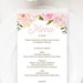 Wedding Menu Printable Dinner Menu Cards Template Printable Menu Menu ...