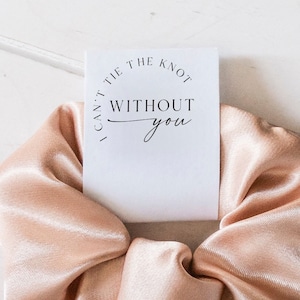 Printable Bridesmaid Scrunchies Tags, Hair Scrunchies, Bridesmaid Proposal Gift, Scrunchie Tag Template, Bridesmaid Gift, Download