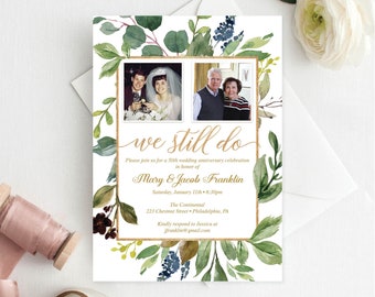 10 year anniversary invitations etsy