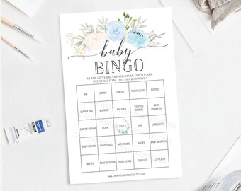 baby shower bingo game 50 unique game sheets bingo baby etsy