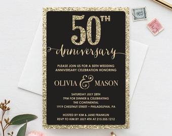 anniversary invites etsy