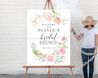 bridal shower welcome sign etsy