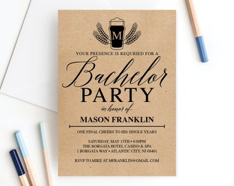 Bachelor Invitations Etsy