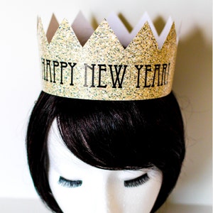 Printable New Years Eve Crowns New Year's Eve Hat Faux Glitter DIY ...