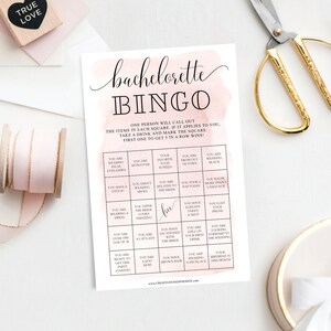 Bachelorette Party Bingo Game, Bachelorette Party Games, Bachelorette Bingo, Drinking Games, Drink If, 60 Game Sheets, Blush