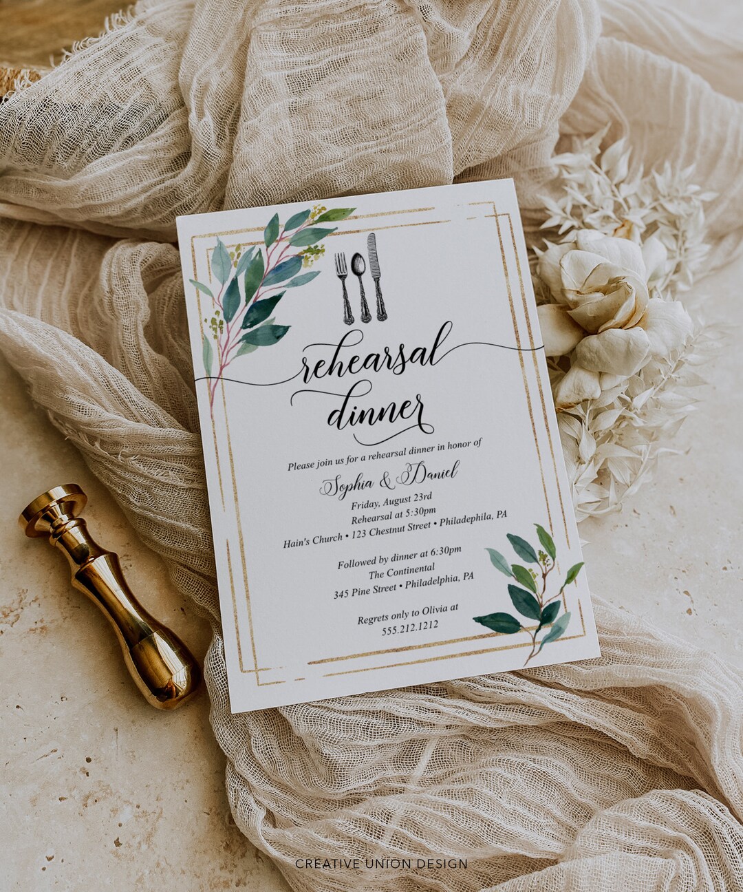 Greenery Rehearsal Dinner Invitation Template Wedding Rehearsal Dinner greenery-rehearsal-dinner-invitation-template-wedding-rehearsal-dinner