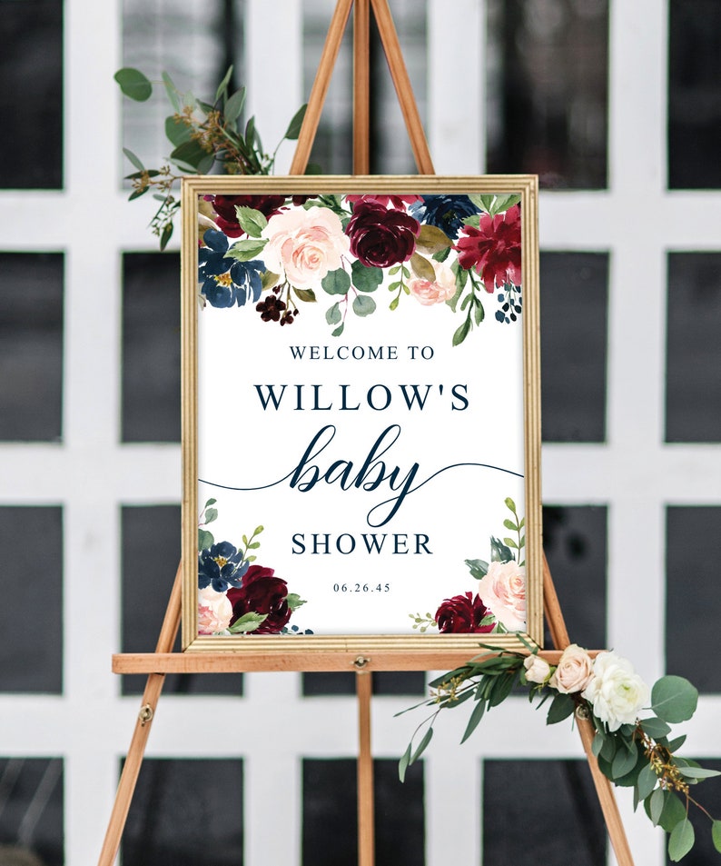 Editable Baby Shower Sign Template Baby Etsy
