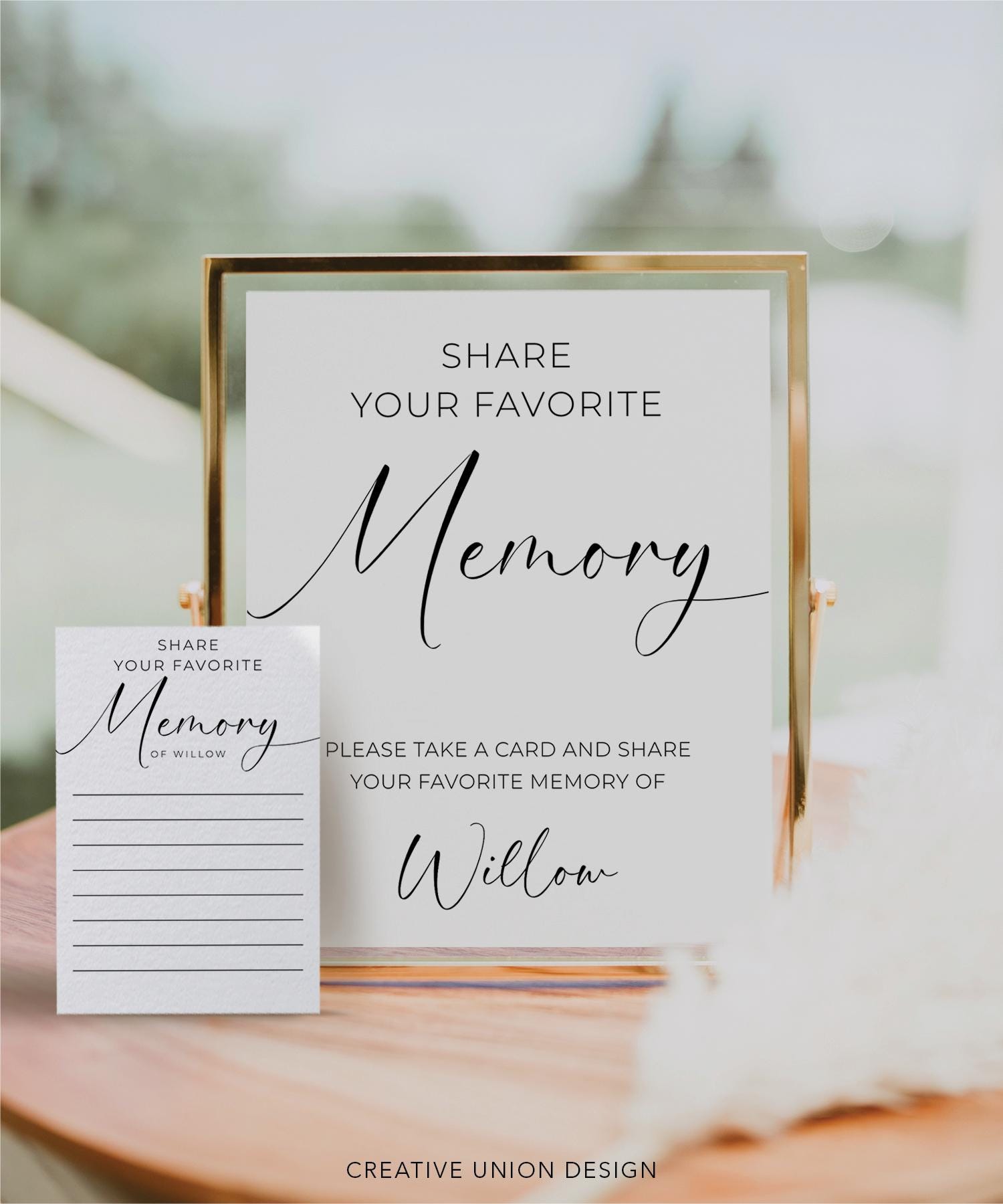 Share a Memory Card Template, Personalized Favorite Memory, Memorial ...