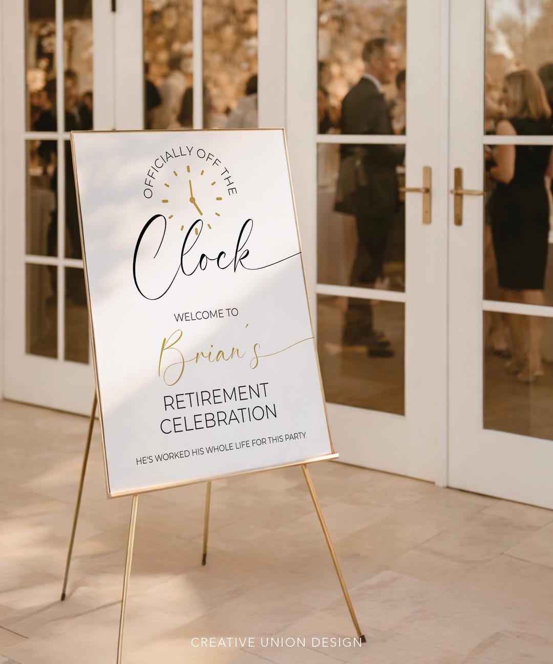 PRINTED & FREE SHIPPING Retirement Welcome Sign | off the Clock | Funny ...