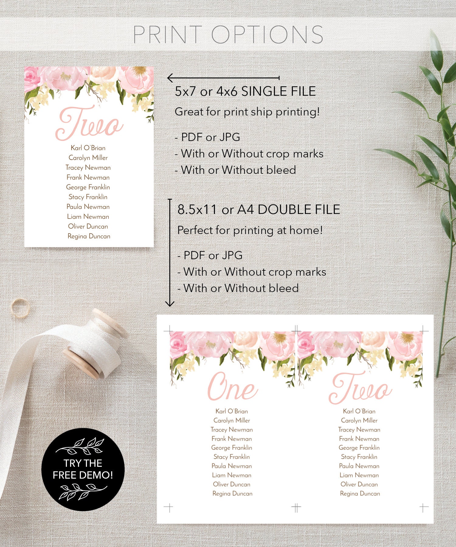 Wedding Seating Chart Template DIY Printable Wedding Table - Etsy Canada