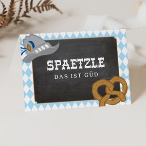 Oktoberfest Buffet Food Schilder - Prost - Lebensmitteletiketten - Tented Cards - Food Stations - Buffet Schild - Bearbeitbare Lebensmittelkarten - Instant Download