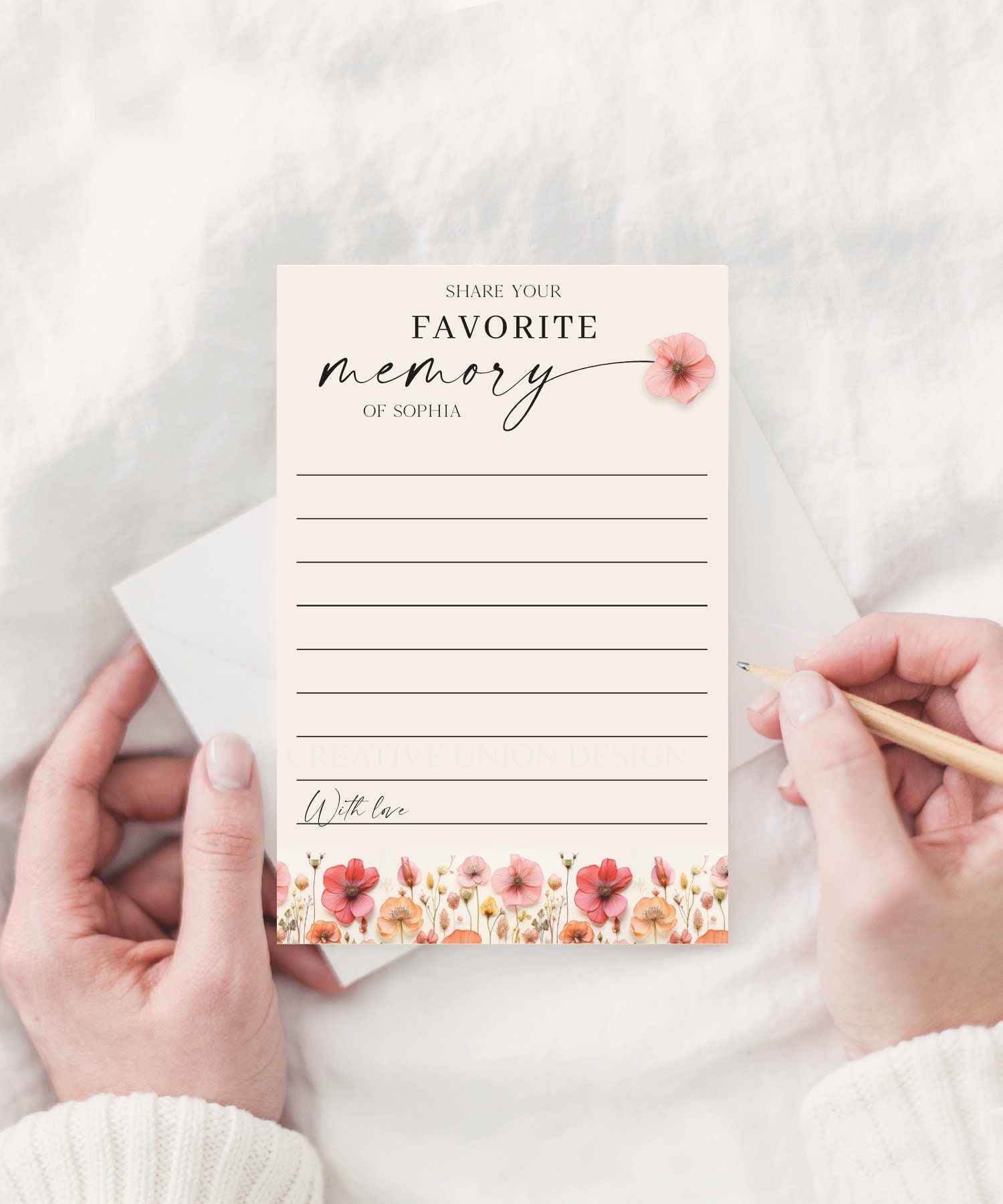 Share a Memory Card Template, Personalized Favorite Memory, Memorial ...