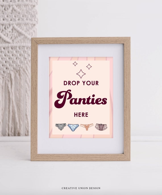 Drop Your Panties Bachelorette Game, Bachelorette Panty Drop with Cards Printable, Instant