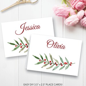 Christmas Place Card Printable Template Place Cards Seating Cards ...