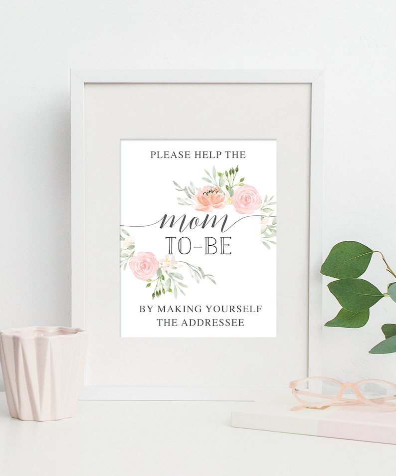 Baby Shower Self Address Envelope Sign 8x10 Baby Shower Etsy