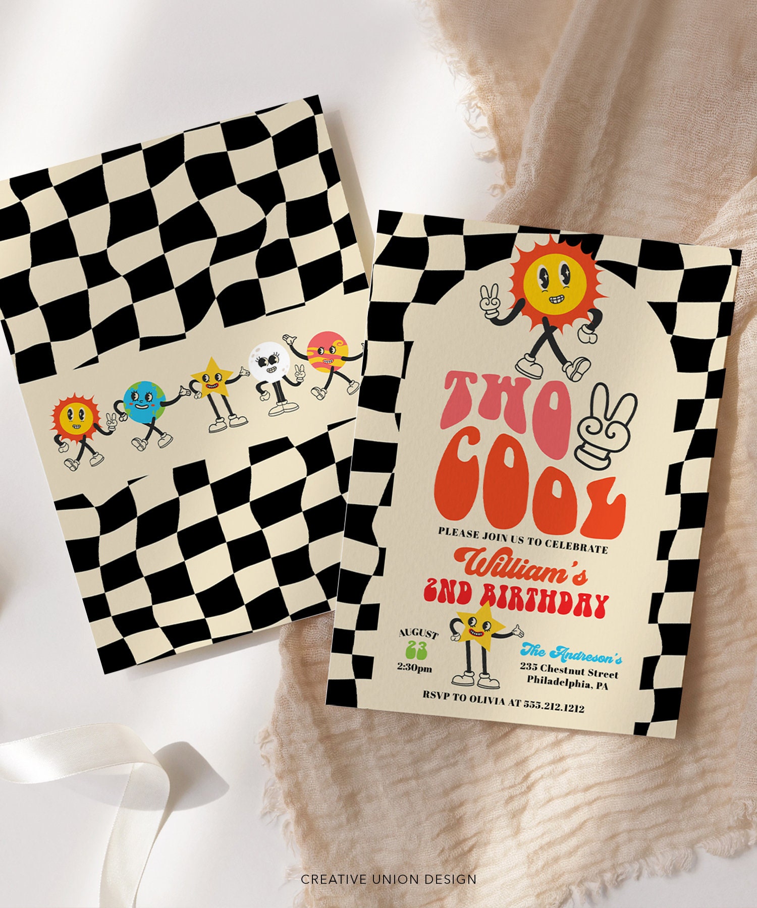 Invited Cool Two Cool Birthday Party Invite Template, Boy Birthday Invitation, Far ...