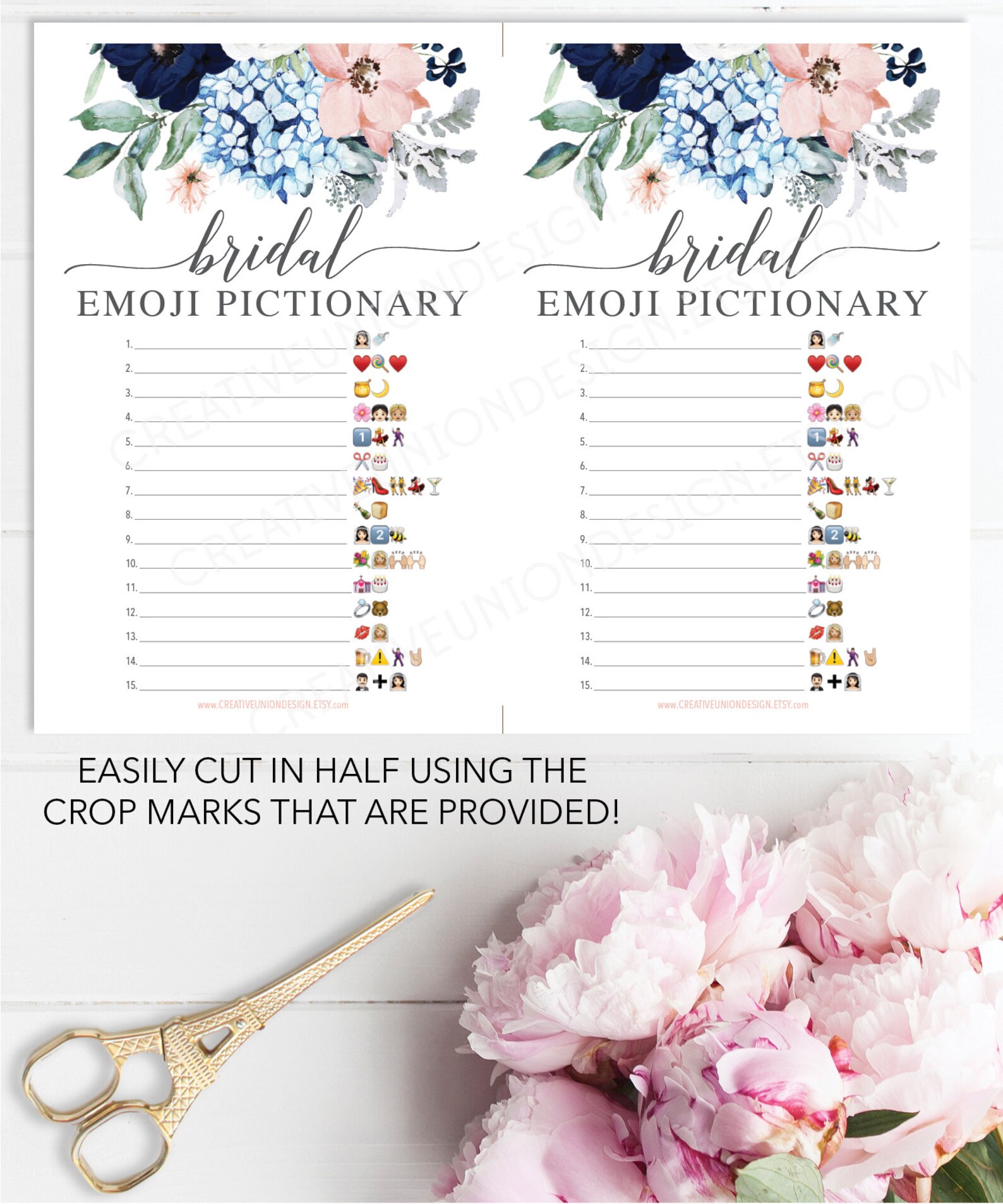 Emoji Bridal Shower Game Bridal Shower Games Printable - Etsy