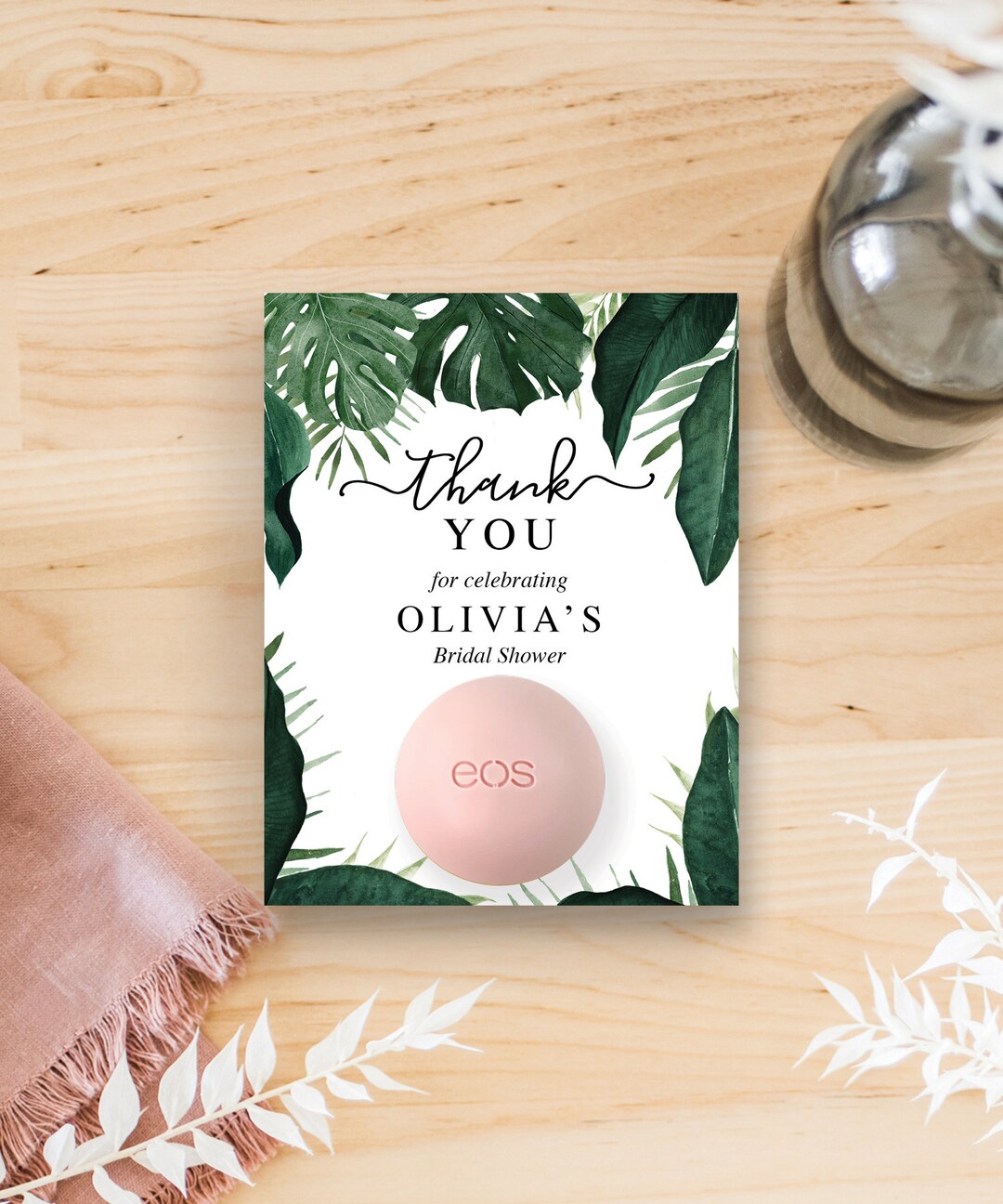 EOS Lip Balm Bridal Shower Favors Printable Personalized Etsy