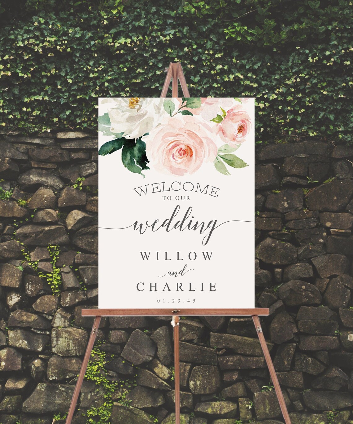Editable Wedding Welcome Sign Template, Welcome to Our Wedding Sign ...