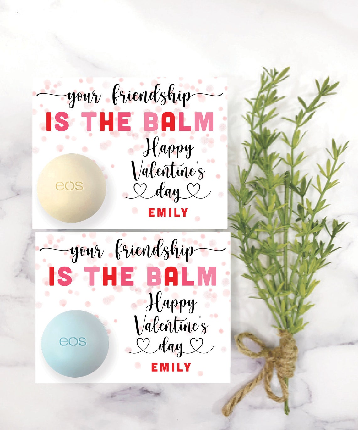 Valentine EOS Lip Balm Printable Happy Valentine's Day | Etsy